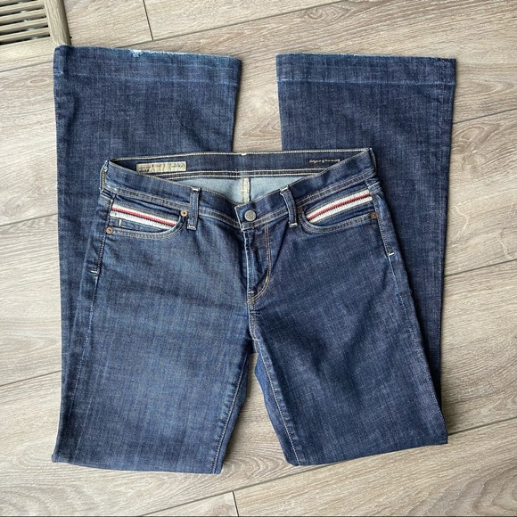 Citizens of Humanity COH Stretch Wide Leg Embroidery Cape Cod 244 Jeans - Picture 1 of 15